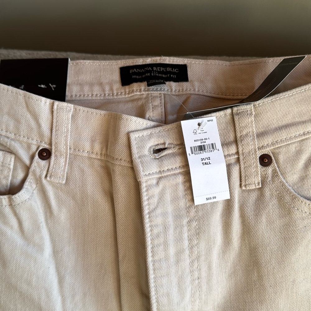 Banana Republic Factory Women’s High Rise Straight Leg Jeans Size 12 (31) - Tall